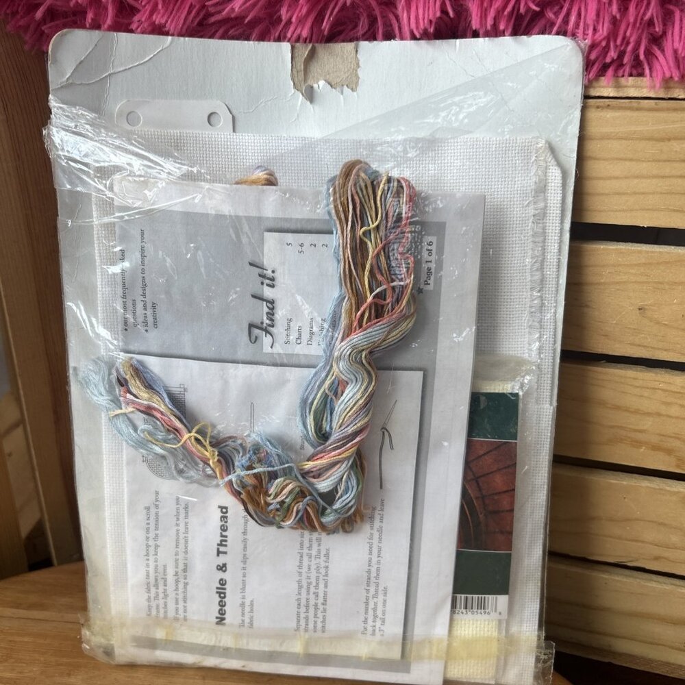 2004 Dimensions Counted Cross Stitch Kit - 35134 Angel Kisses Opened Estate Find - Picture 7 of 7